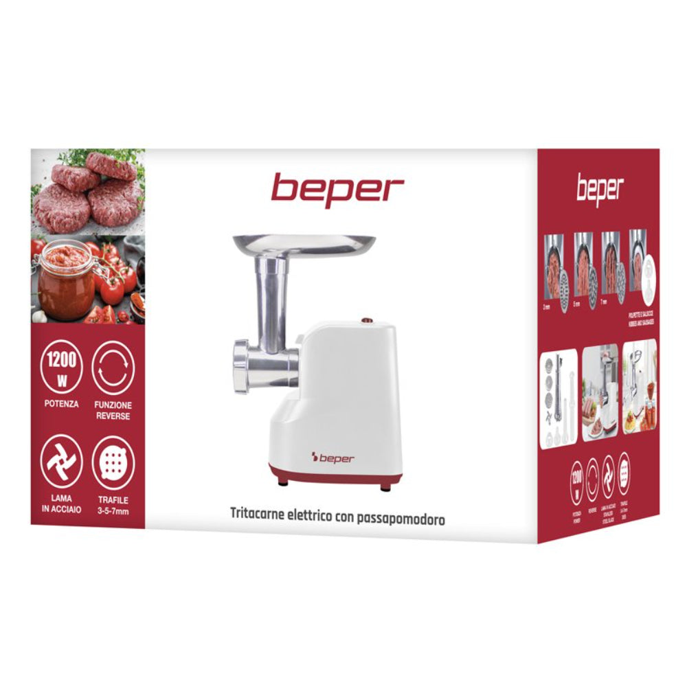 Beper Electric Meat Grinder with Tomato Juicer